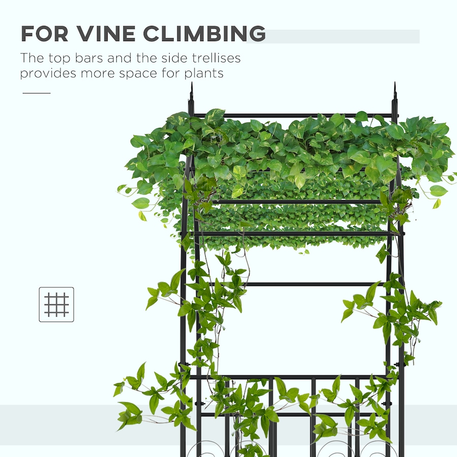 Image 946959_ALTMORE11.jpg, Product 946-959 / Price $134.99, Outsunny 8.7FT Garden Arch Trellis with Scrollwork Wedding Arbor for Roses from Outsunny on TSC.ca's Home & Garden department