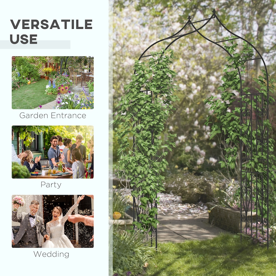 Image 946959_ALTMORE14.jpg, Product 946-959 / Price $134.99, Outsunny 8.7FT Garden Arch Trellis with Scrollwork Wedding Arbor for Roses from Outsunny on TSC.ca's Home & Garden department
