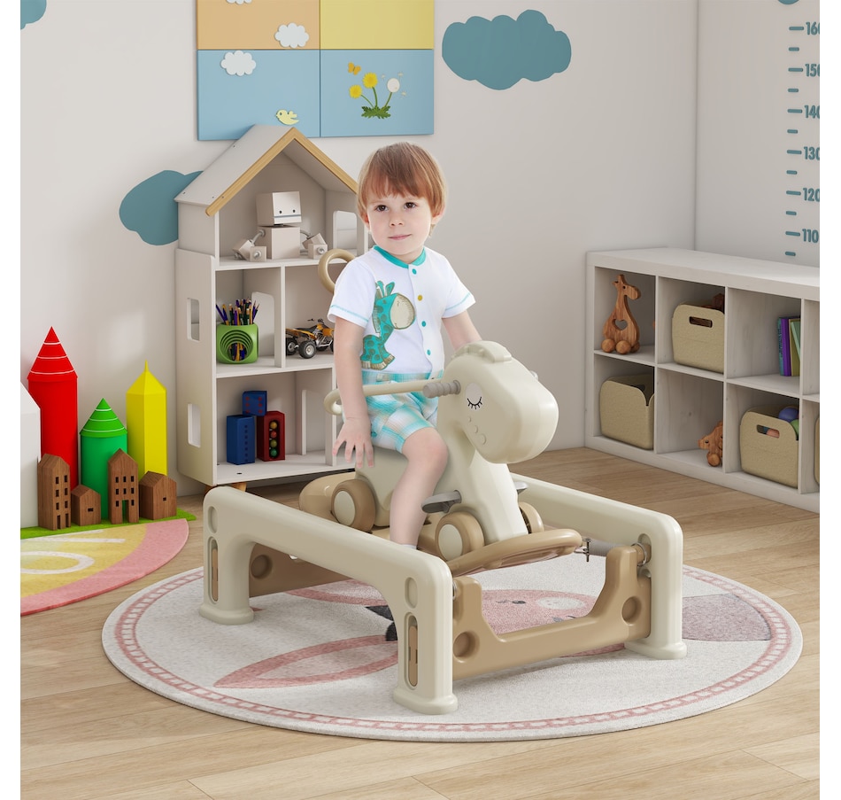 Image 947025_ALTMORE2.jpg, Product 947-025 / Price $98.99, Qaba 5 in 1 Rocking Horse for Toddlers 1-6 Years with Balance Board from Qaba on TSC.ca's Toys & Hobbies department