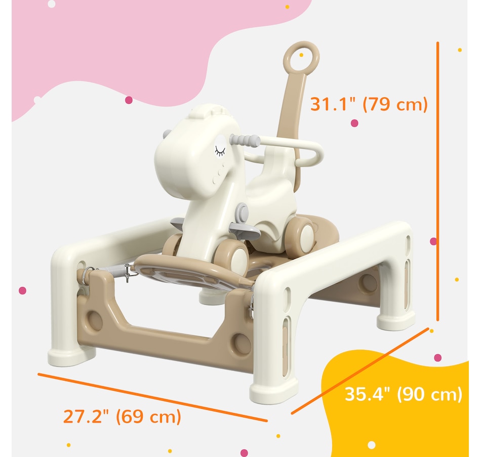 Image 947025_ALTMORE3.jpg, Product 947-025 / Price $98.99, Qaba 5 in 1 Rocking Horse for Toddlers 1-6 Years with Balance Board from Qaba on TSC.ca's Toys & Hobbies department