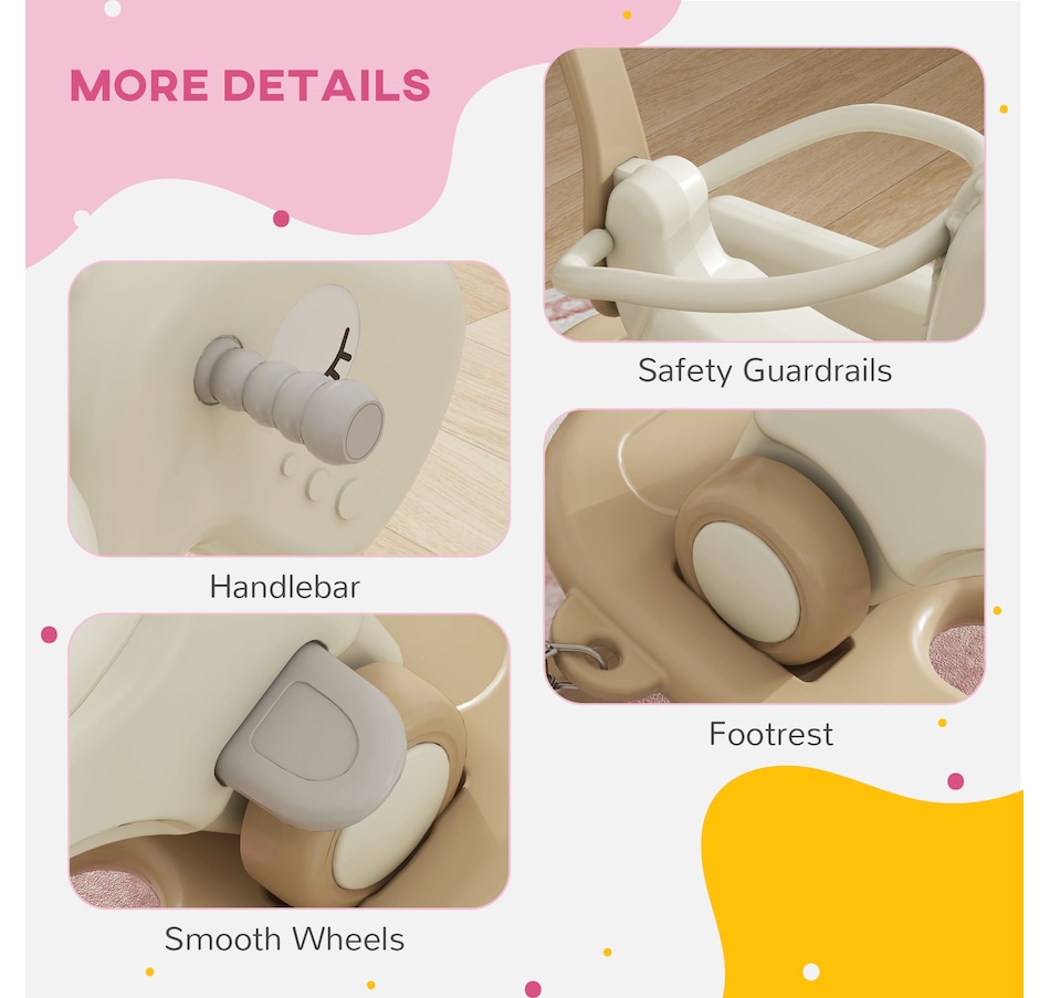 Image 947025_ALTMORE7.jpg, Product 947-025 / Price $98.99, Qaba 5 in 1 Rocking Horse for Toddlers 1-6 Years with Balance Board from Qaba on TSC.ca's Toys & Hobbies department