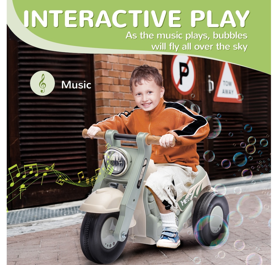 Image 947036_ALTMORE4.jpg, Product 947-036 / Price $71.99, Qaba Baby Push Car for 2-5 Years Old with Music, Bubble, Cream White from Qaba on TSC.ca's Toys & Hobbies department