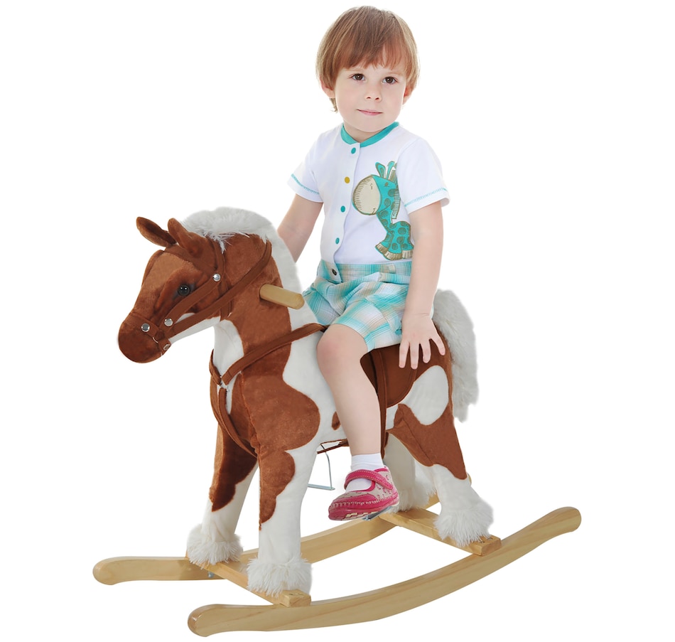 Qaba Kids Rocking Horse Ride on Toy for Toddler year old with