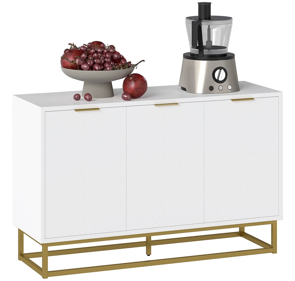 Image 947116.jpg, Product 947-116 / Price $164.99, HOMCOM 3-Door Storage Cabinet Sideboard for Living Room, White from HOMCOM on TSC.ca's Home & Garden department