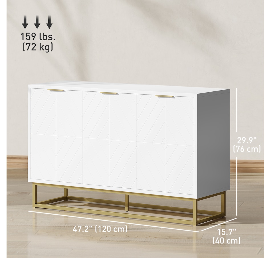 Image 947116_ALTMORE2.jpg, Product 947-116 / Price $164.99, HOMCOM 3-Door Storage Cabinet Sideboard for Living Room, White from HOMCOM on TSC.ca's Home & Garden department