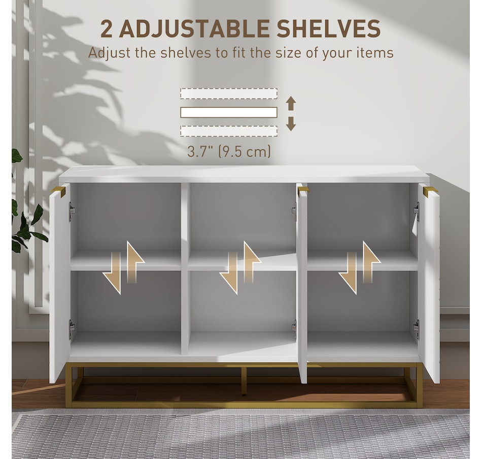 Image 947116_ALTMORE5.jpg, Product 947-116 / Price $164.99, HOMCOM 3-Door Storage Cabinet Sideboard for Living Room, White from HOMCOM on TSC.ca's Home & Garden department