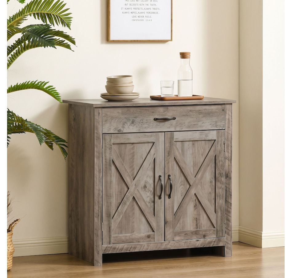 Image 947135_ALTMORE47.jpg, Product 947-135 / Price $139.99 - $158.99, HOMCOM Farmhouse Sideboard, Buffet Cabinet with Barn Door from HOMCOM on TSC.ca's Home & Garden department