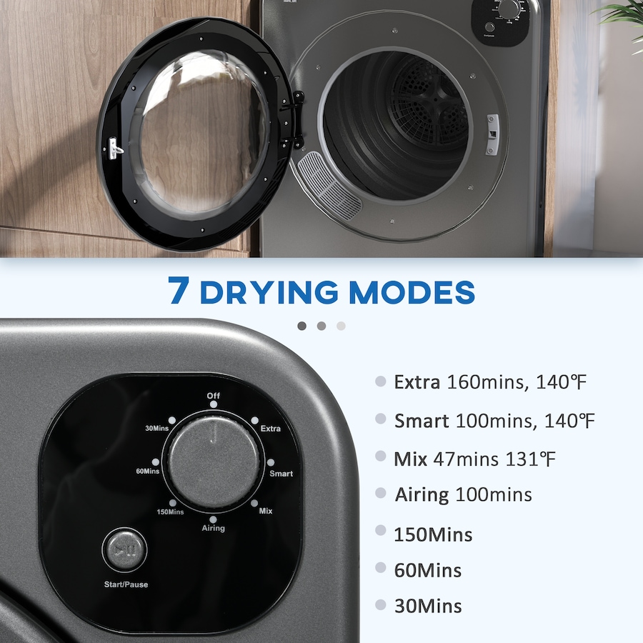 Image 947140_ALTMORE11.jpg, Product 947-140 / Price $349.99 - $364.99, HOMCOM Electric Portable Dryer 1300W 3.22 CuFt Compact Laundry Dryer from HOMCOM on TSC.ca's Home & Garden department