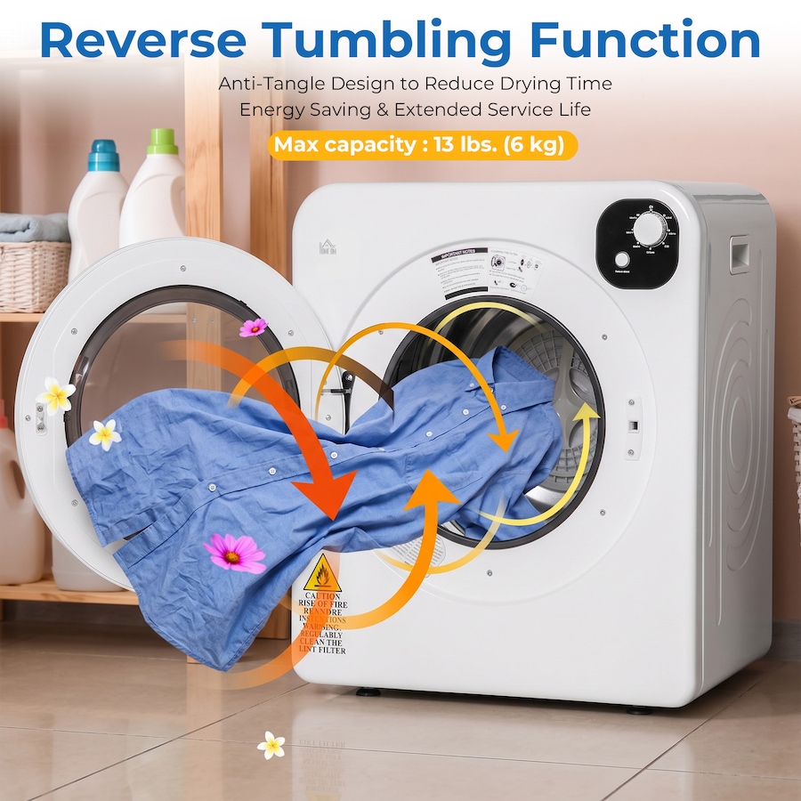 Image 947140_ALTMORE19.jpg, Product 947-140 / Price $369.99 - $372.99, HOMCOM Electric Portable Dryer 1300W 3.22 CuFt Compact Laundry Dryer from HOMCOM on TSC.ca's Home & Garden department