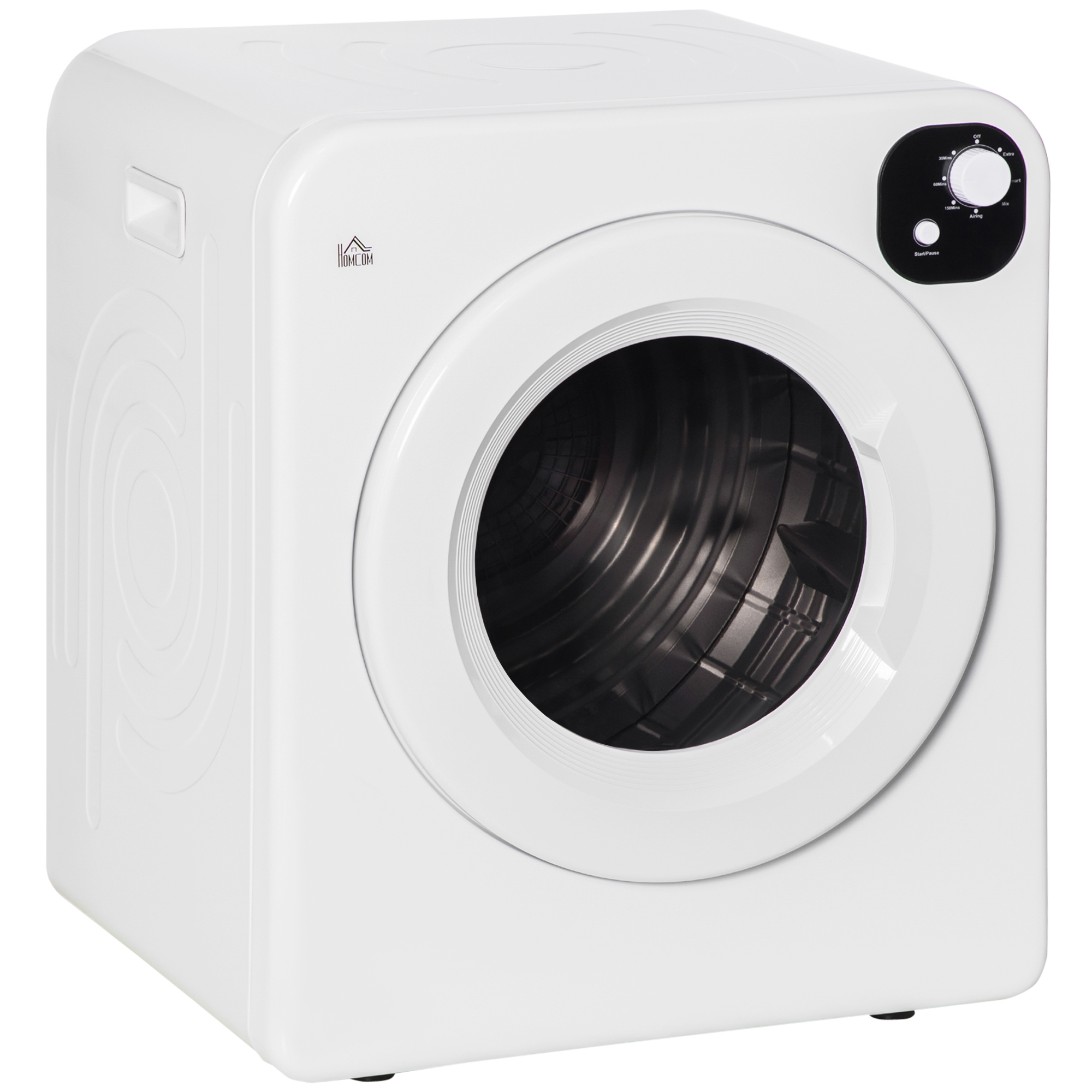 HOMCOM Electric Portable Dryer 1300W 3.22 CuFt Compact Laundry Dryer White | by TSC