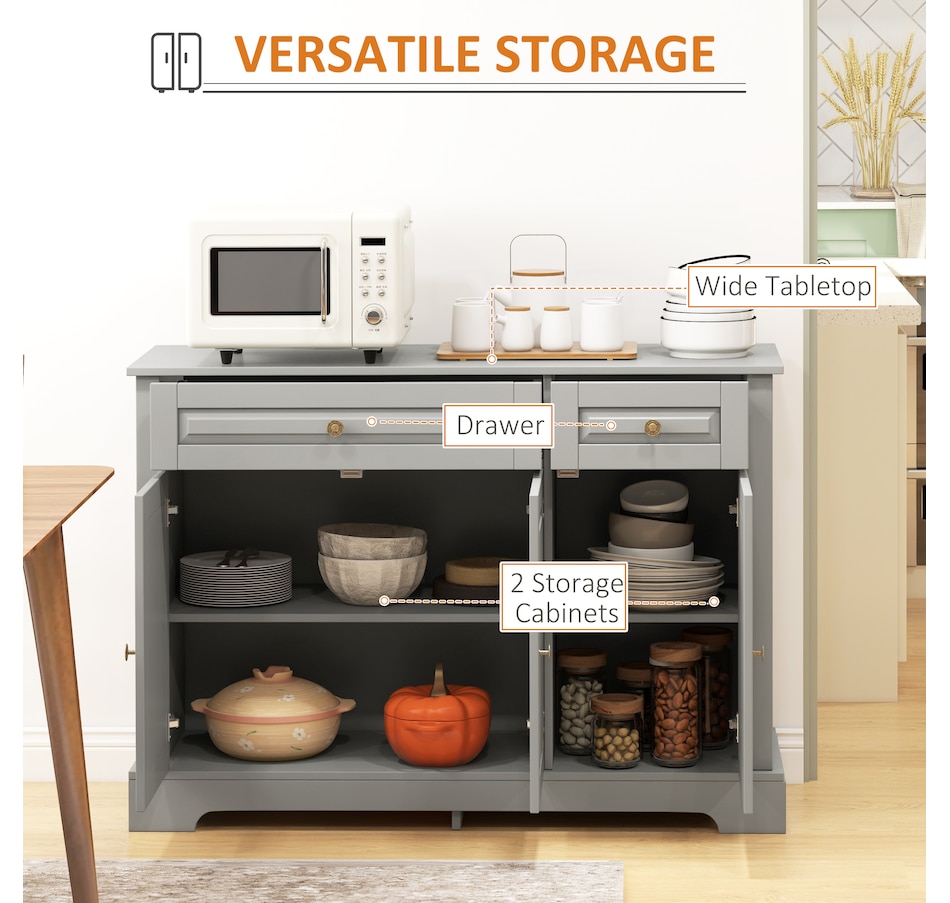 Image 947141_ALTMORE11.jpg, Product 947-141 / Price $239.99 - $269.99, HOMCOM Sideboard Buffet Cabinet, Modern Kitchen Cabinet with 2 Drawers from HOMCOM on TSC.ca's Home & Garden department