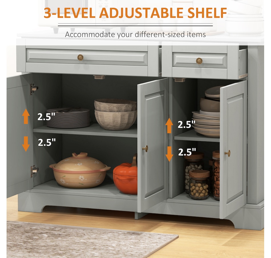 Image 947141_ALTMORE12.jpg, Product 947-141 / Price $239.99 - $269.99, HOMCOM Sideboard Buffet Cabinet, Modern Kitchen Cabinet with 2 Drawers from HOMCOM on TSC.ca's Home & Garden department