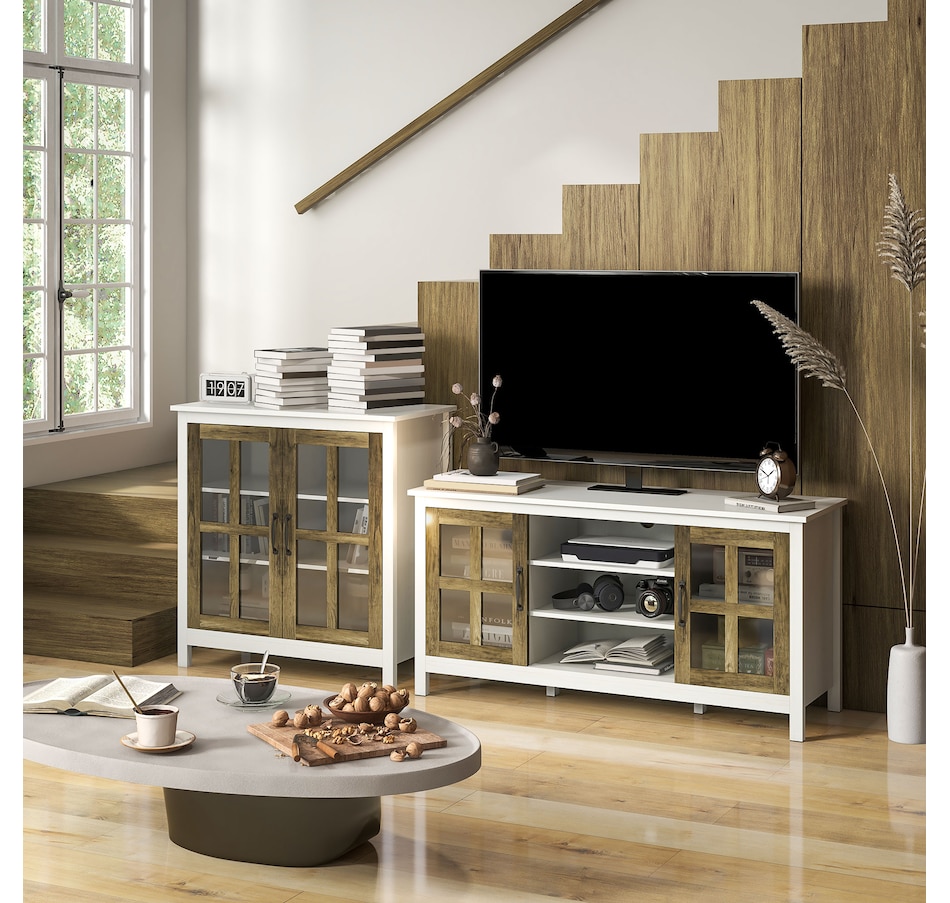 Image 947145_ALTMORE1.jpg, Product 947-145 / Price $149.99, HOMCOM Kitchen Sideboard with Glass Doors Buffet Cabinet Accent Cabinet from HOMCOM on TSC.ca's Home & Garden department