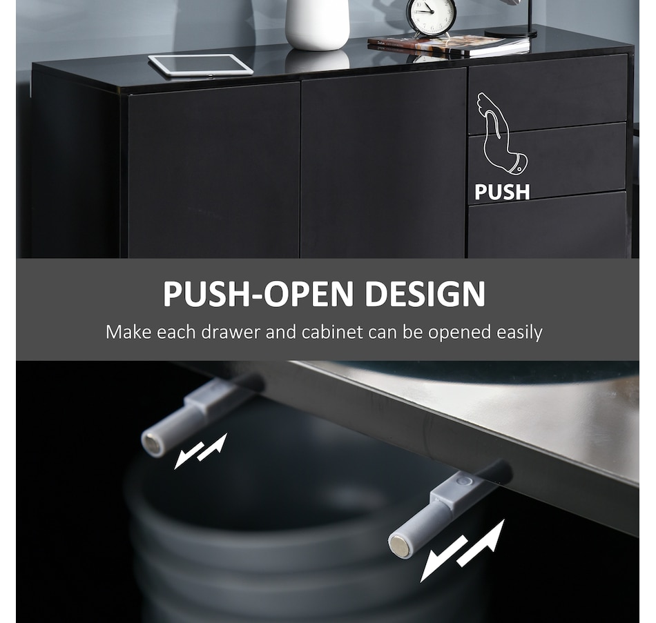 Image 947148_ALTMORE13.jpg, Product 947-148 / Price $205.99, HOMCOM Kitchen Sideboard with Push-Open Drawers and Storage Cabinets from HOMCOM on TSC.ca's Home & Garden department