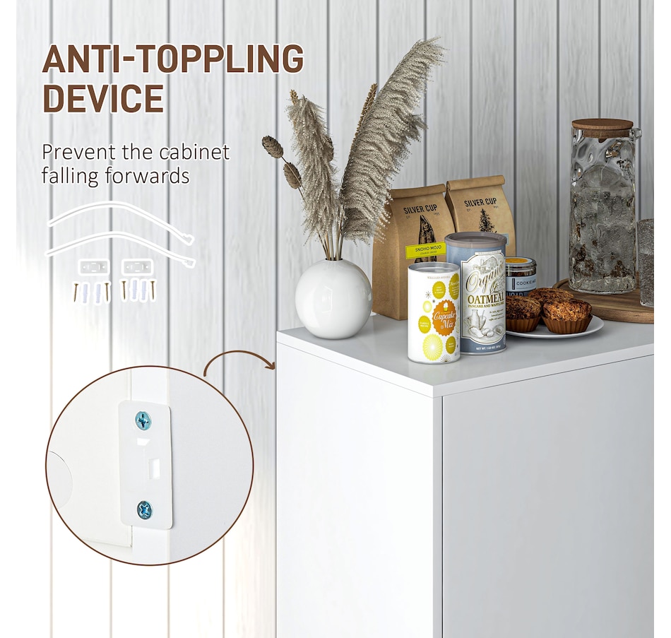 Image 947148_ALTMORE22.jpg, Product 947-148 / Price $205.99, HOMCOM Kitchen Sideboard with Push-Open Drawers and Storage Cabinets from HOMCOM on TSC.ca's Home & Garden department