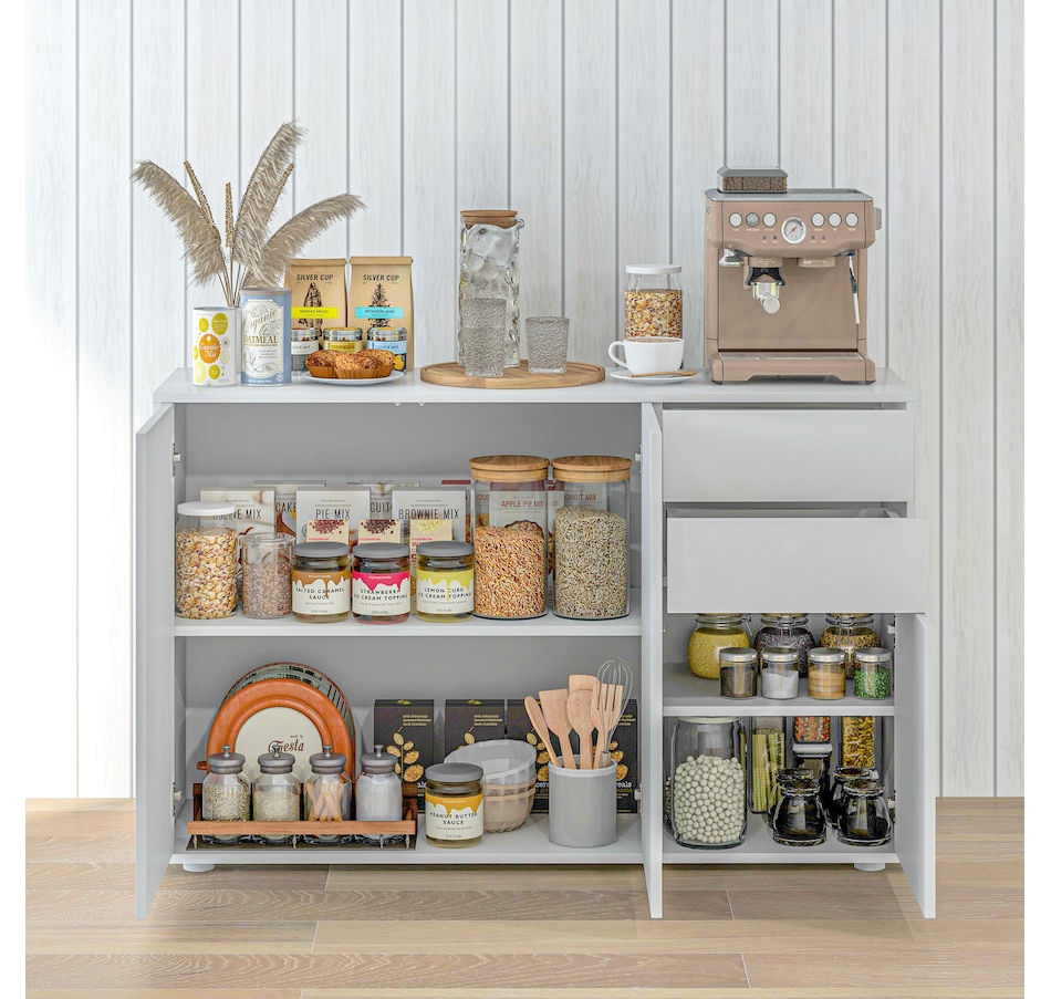 Image 947148_ALTMORE24.jpg, Product 947-148 / Price $205.99, HOMCOM Kitchen Sideboard with Push-Open Drawers and Storage Cabinets from HOMCOM on TSC.ca's Home & Garden department