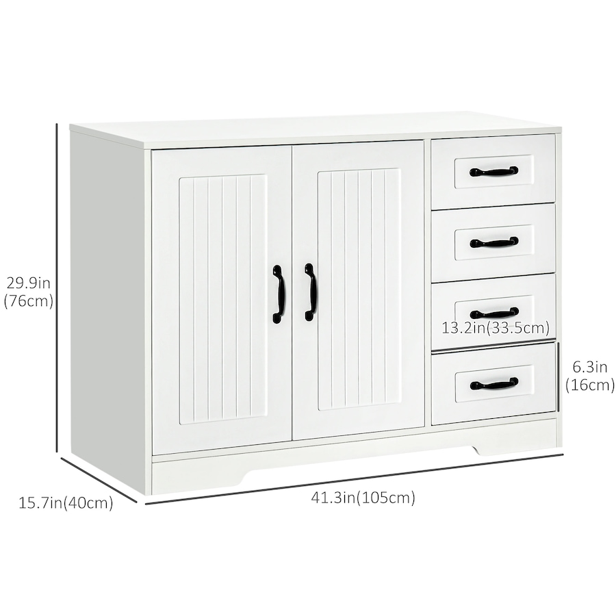 Image 947149_ALTMORE10.jpg, Product 947-149 / Price $209.99, HOMCOM Sideboard Storage Cabinet with 2 Doors Cupboard and 4 Drawers from HOMCOM on TSC.ca's Home & Garden department