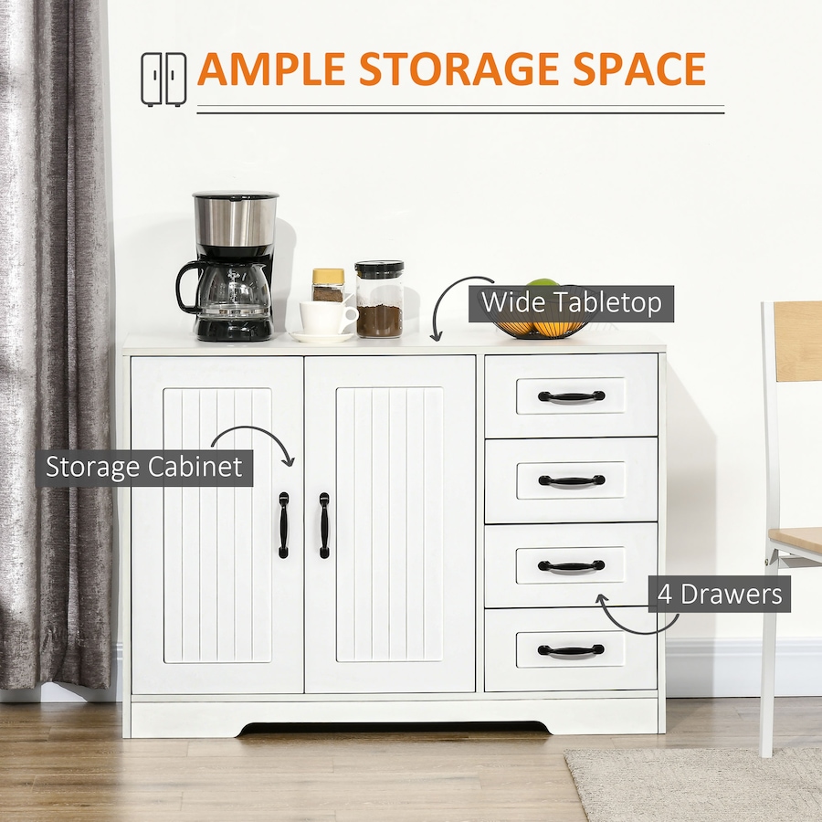Image 947149_ALTMORE11.jpg, Product 947-149 / Price $209.99, HOMCOM Sideboard Storage Cabinet with 2 Doors Cupboard and 4 Drawers from HOMCOM on TSC.ca's Home & Garden department