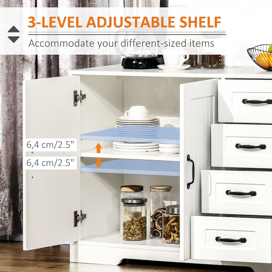 Image 947149_ALTMORE12.jpg, Product 947-149 / Price $209.99, HOMCOM Sideboard Storage Cabinet with 2 Doors Cupboard and 4 Drawers from HOMCOM on TSC.ca's Home & Garden department