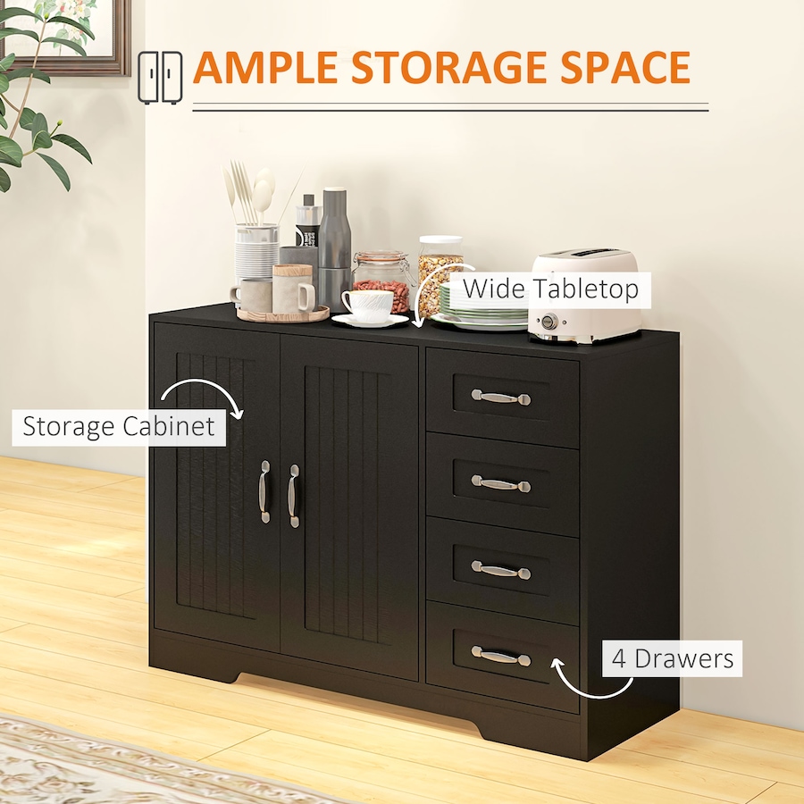 Image 947149_ALTMORE3.jpg, Product 947-149 / Price $209.99, HOMCOM Sideboard Storage Cabinet with 2 Doors Cupboard and 4 Drawers from HOMCOM on TSC.ca's Home & Garden department