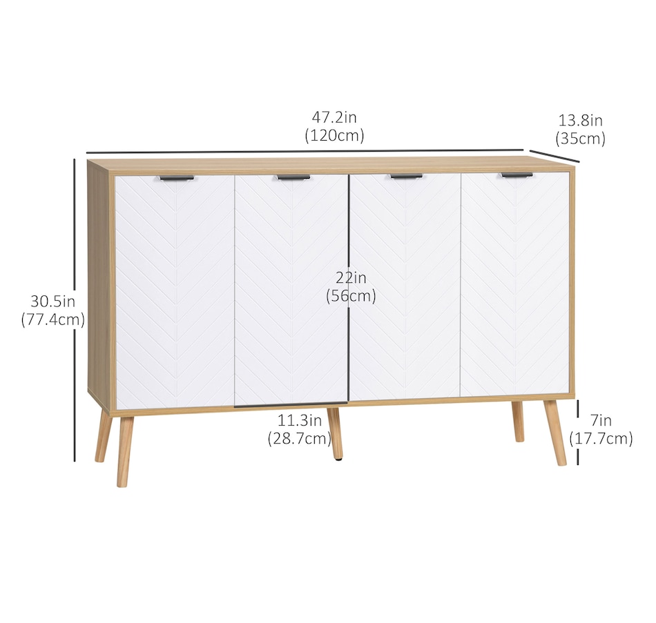 Image 947150_ALTMORE10.jpg, Product 947-150 / Price $159.99 - $179.99, HOMCOM Sideboard Storage Cabinet, Accent Cupboard with Adjustable Shelves from HOMCOM on TSC.ca's Home & Garden department