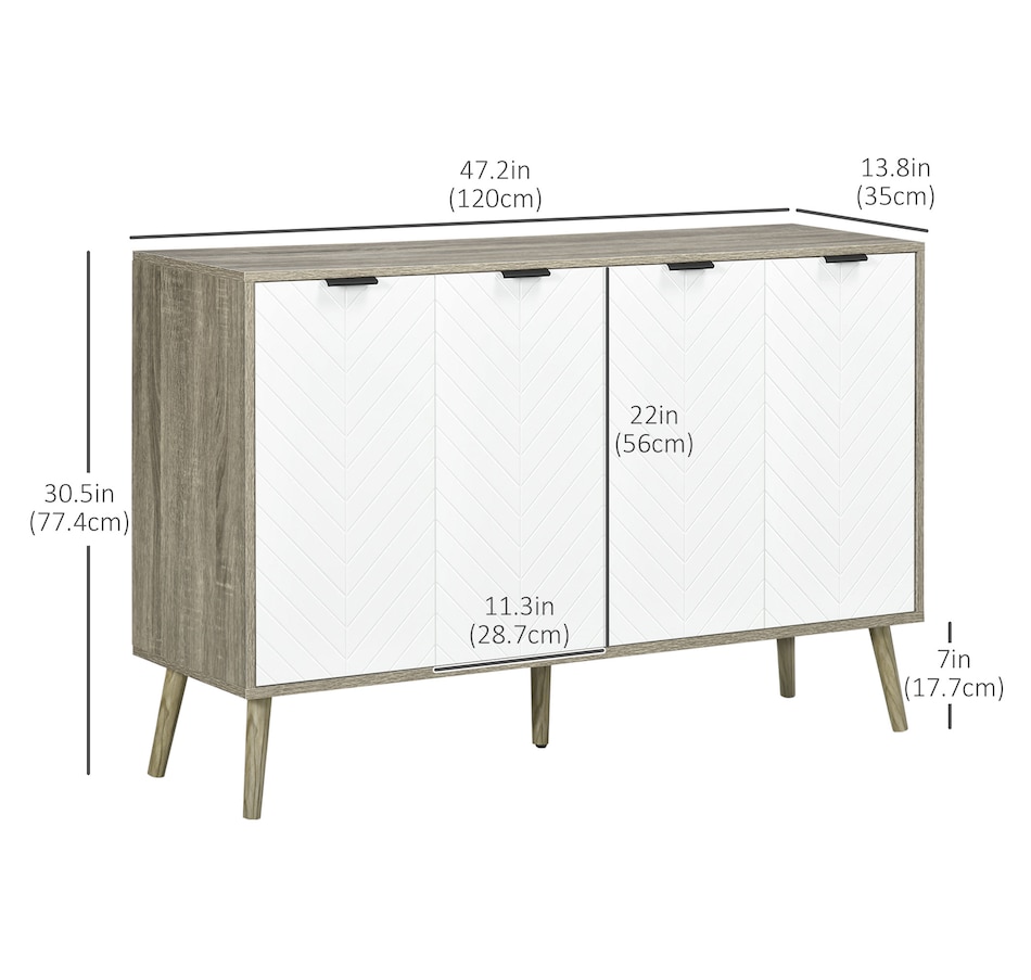 Image 947150_ALTMORE18.jpg, Product 947-150 / Price $159.99 - $179.99, HOMCOM Sideboard Storage Cabinet, Accent Cupboard with Adjustable Shelves from HOMCOM on TSC.ca's Home & Garden department