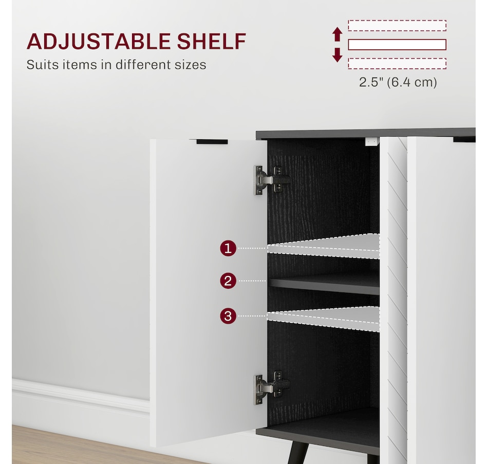 Image 947150_ALTMORE5.jpg, Product 947-150 / Price $159.99 - $179.99, HOMCOM Sideboard Storage Cabinet, Accent Cupboard with Adjustable Shelves from HOMCOM on TSC.ca's Home & Garden department