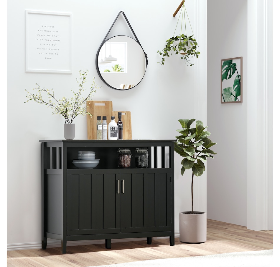 Image 947153_ALTMORE1.jpg, Product 947-153 / Price $184.99 - $199.99, HOMCOM Sideboard Buffet Storage Cabinet Console Table with 2 Doors Black from HOMCOM on TSC.ca's Home & Garden department