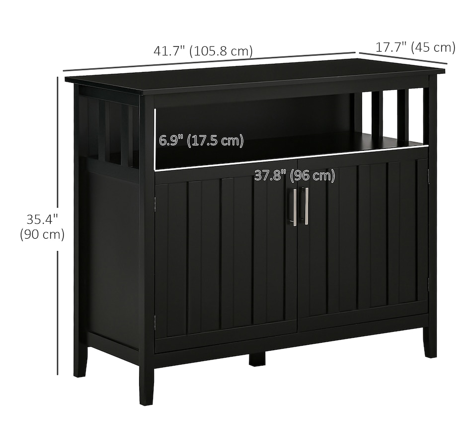 Image 947153_ALTMORE2.jpg, Product 947-153 / Price $184.99 - $199.99, HOMCOM Sideboard Buffet Storage Cabinet Console Table with 2 Doors Black from HOMCOM on TSC.ca's Home & Garden department