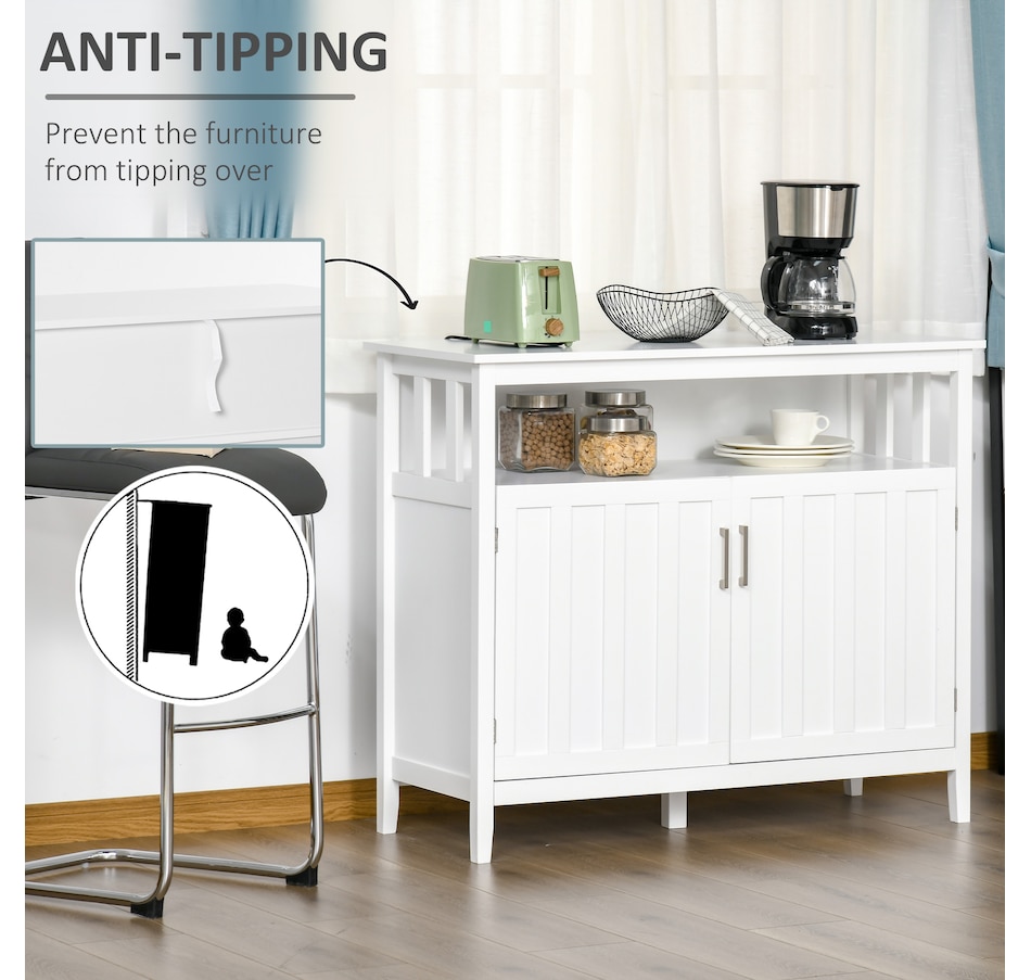 Image 947153_ALTMORE23.jpg, Product 947-153 / Price $184.99 - $199.99, HOMCOM Sideboard Buffet Storage Cabinet Console Table with 2 Doors Black from HOMCOM on TSC.ca's Home & Garden department