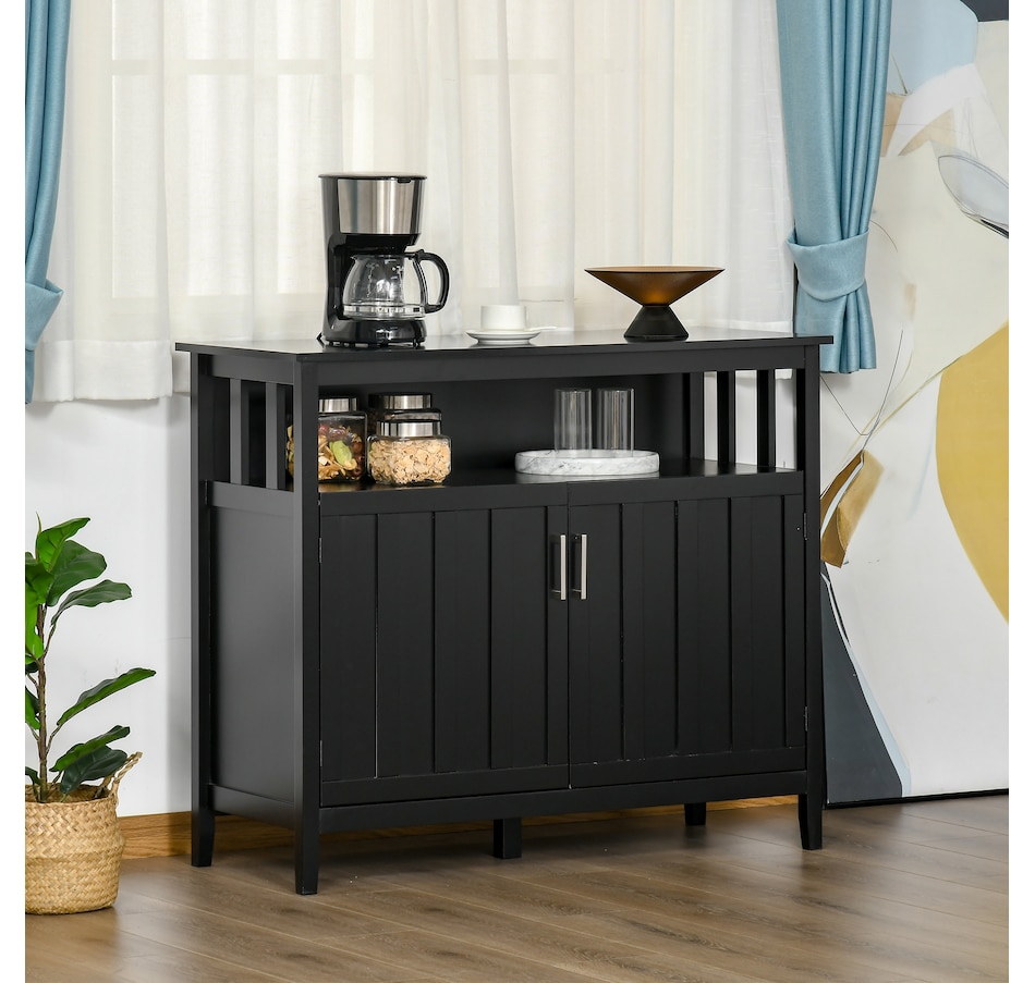 Image 947153_ALTMORE3.jpg, Product 947-153 / Price $184.99 - $199.99, HOMCOM Sideboard Buffet Storage Cabinet Console Table with 2 Doors Black from HOMCOM on TSC.ca's Home & Garden department