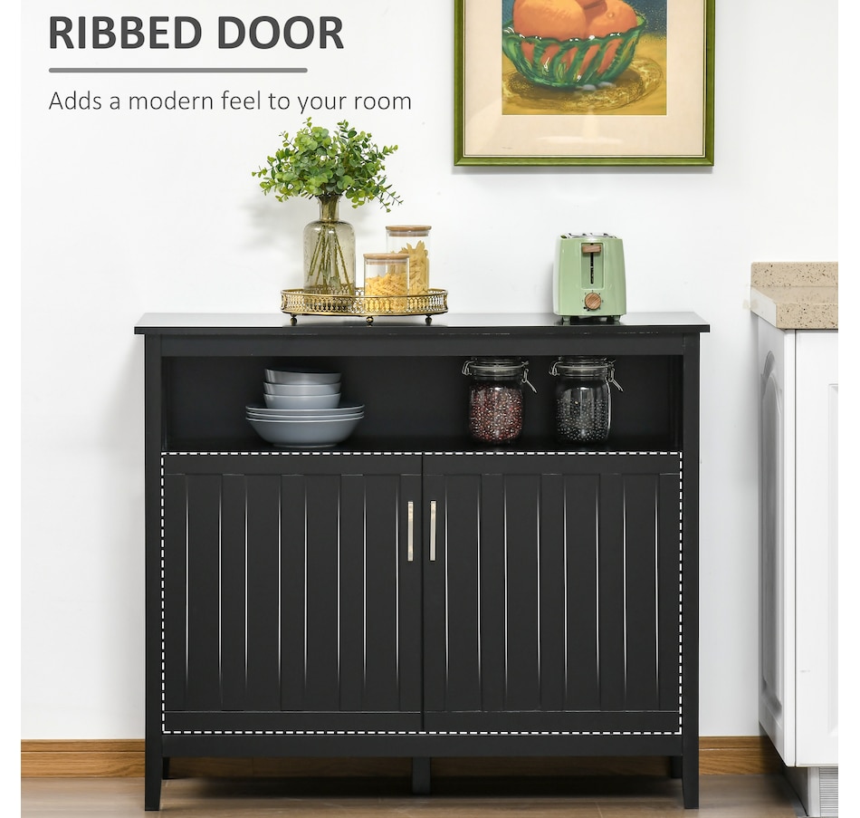 Image 947153_ALTMORE6.jpg, Product 947-153 / Price $184.99 - $199.99, HOMCOM Sideboard Buffet Storage Cabinet Console Table with 2 Doors Black from HOMCOM on TSC.ca's Home & Garden department