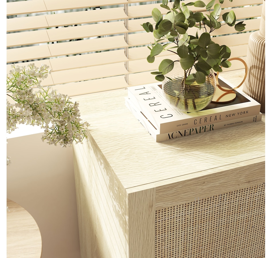 Image 947154_ALTMORE16.jpg, Product 947-154 / Price $136.99 - $199.99, HOMCOM Boho Sideboard, Coffee Bar Cabinet with Rattan Doors, Black from HOMCOM on TSC.ca's Home & Garden department