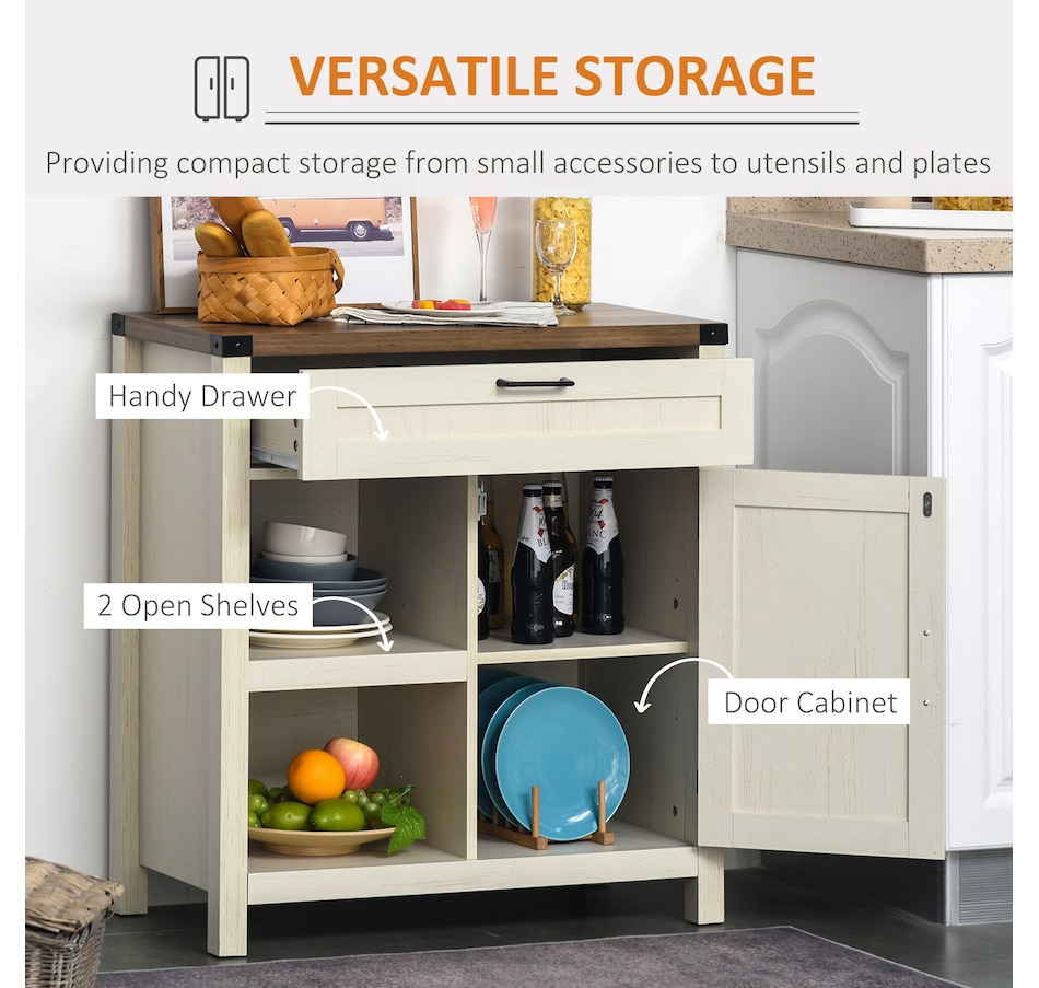 Image 947155_ALTMORE11.jpg, Product 947-155 / Price $169.99 - $174.99, HOMCOM Rustic Barn Door Storage Cabinet Modern Farmhouse Buffet Sideboard from HOMCOM on TSC.ca's Home & Garden department