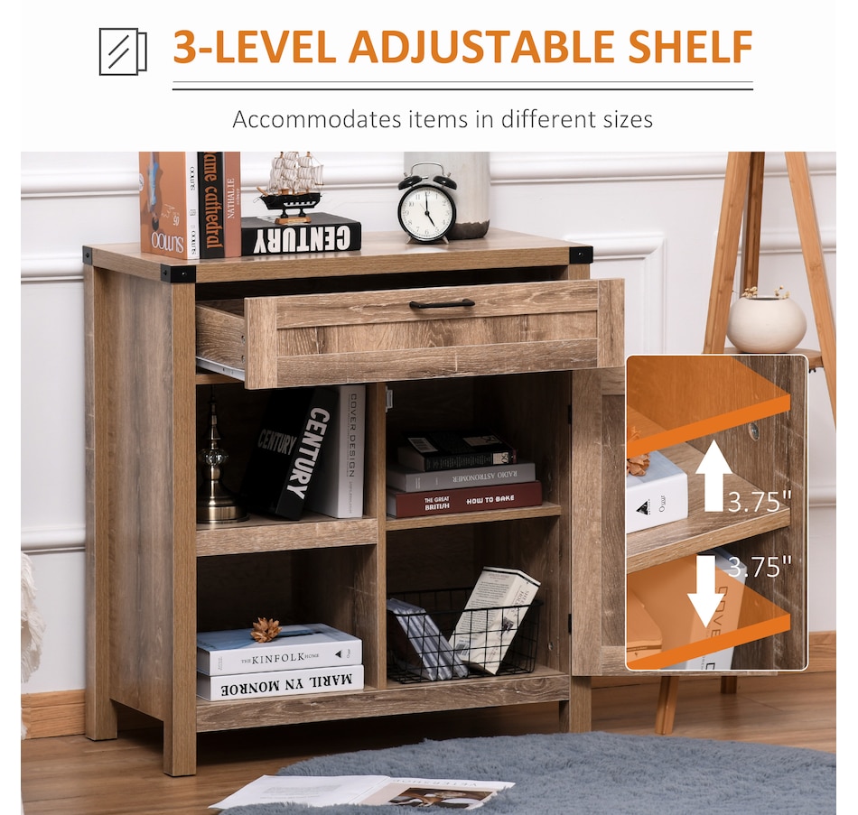 Image 947155_ALTMORE20.jpg, Product 947-155 / Price $169.99 - $174.99, HOMCOM Rustic Barn Door Storage Cabinet Modern Farmhouse Buffet Sideboard from HOMCOM on TSC.ca's Home & Garden department