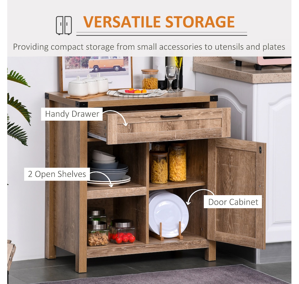 Image 947155_ALTMORE21.jpg, Product 947-155 / Price $169.99 - $174.99, HOMCOM Rustic Barn Door Storage Cabinet Modern Farmhouse Buffet Sideboard from HOMCOM on TSC.ca's Home & Garden department