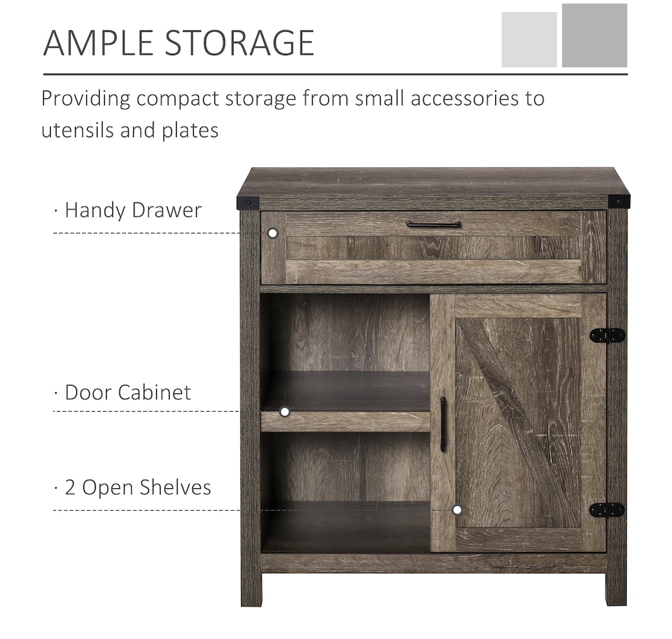 Image 947155_ALTMORE3.jpg, Product 947-155 / Price $169.99 - $174.99, HOMCOM Rustic Barn Door Storage Cabinet Modern Farmhouse Buffet Sideboard from HOMCOM on TSC.ca's Home & Garden department
