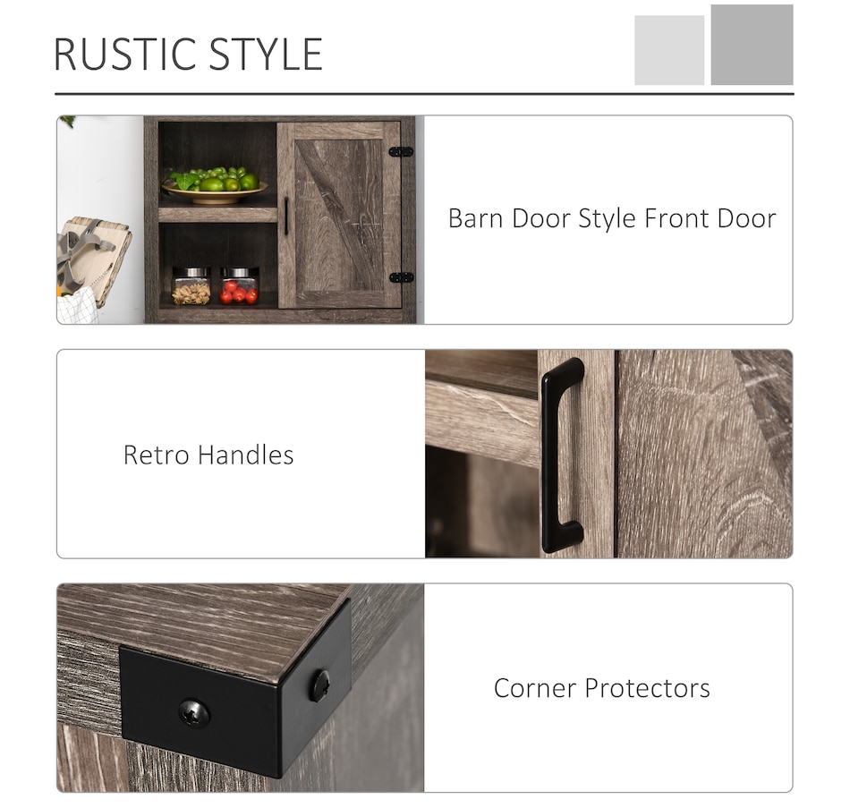 Image 947155_ALTMORE4.jpg, Product 947-155 / Price $169.99 - $174.99, HOMCOM Rustic Barn Door Storage Cabinet Modern Farmhouse Buffet Sideboard from HOMCOM on TSC.ca's Home & Garden department