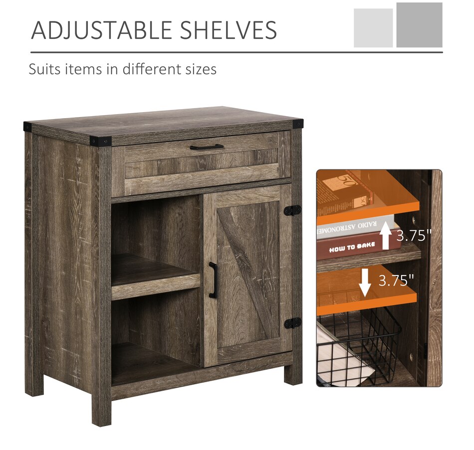 Image 947155_ALTMORE5.jpg, Product 947-155 / Price $169.99 - $174.99, HOMCOM Rustic Barn Door Storage Cabinet Modern Farmhouse Buffet Sideboard from HOMCOM on TSC.ca's Home & Garden department