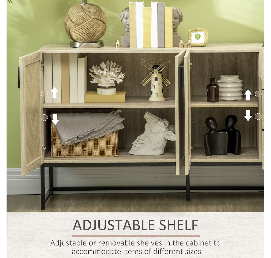 Image 947158_ALTMORE4.jpg, Product 947-158 / Price $314.99, HOMCOM Sideboard Buffet Cabinet with Drawers and Adjustable Shelves, Oak from HOMCOM on TSC.ca's Home & Garden department