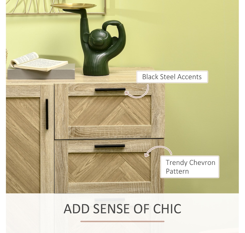 Image 947158_ALTMORE7.jpg, Product 947-158 / Price $314.99, HOMCOM Sideboard Buffet Cabinet with Drawers and Adjustable Shelves, Oak from HOMCOM on TSC.ca's Home & Garden department