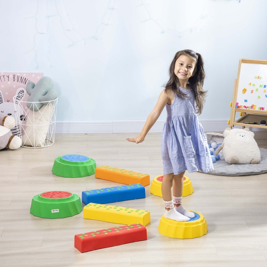 Image 947165_ALTMORE2.jpg, Product 947-165 / Price $59.99, Outsunny 8pcs Balance Beam, 4 Sensory Pads and 4 Beams for Kids 3-6 Years from Outsunny on TSC.ca's Home & Garden department