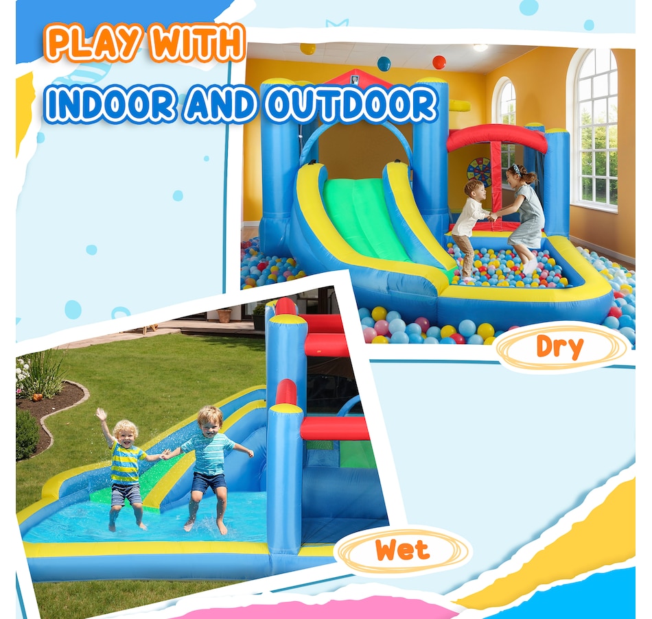 Image 947167_ALTMORE10.jpg, Product 947-167 / Price $305.99, Qaba Bouncy Castle for Kids with 550W Blower, 12.6' x 9.5' x 5.9' from Qaba on TSC.ca's Home & Garden department