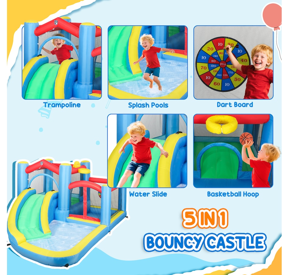 Image 947167_ALTMORE11.jpg, Product 947-167 / Price $305.99, Qaba Bouncy Castle for Kids with 550W Blower, 12.6' x 9.5' x 5.9' from Qaba on TSC.ca's Home & Garden department