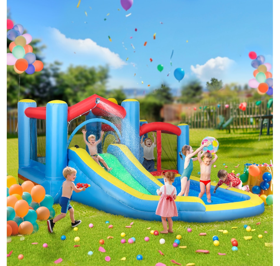 Image 947167_ALTMORE2.jpg, Product 947-167 / Price $305.99, Qaba Bouncy Castle for Kids with 550W Blower, 12.6' x 9.5' x 5.9' from Qaba on TSC.ca's Home & Garden department