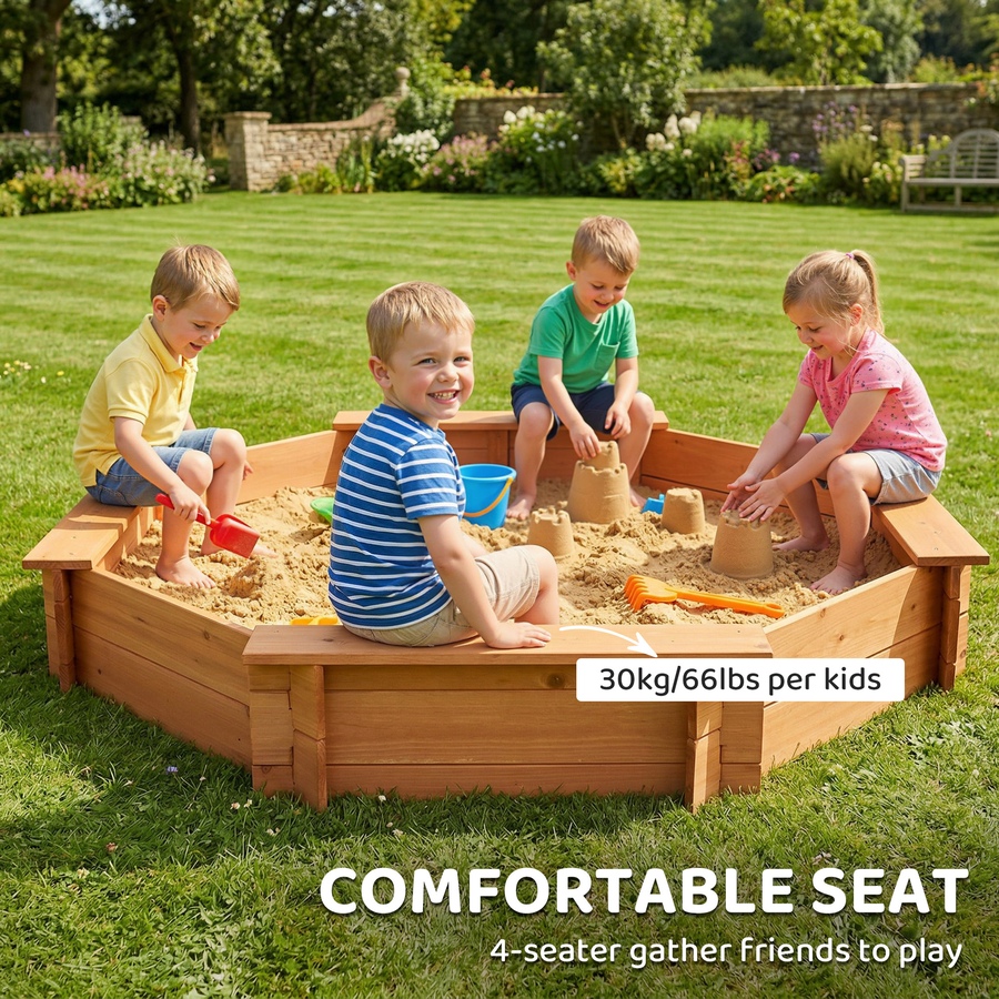 Image 947169_ALTMORE13.jpg, Product 947-169 / Price $119.99, Outsunny Wooden Kids Sandbox with Cover and Seat for Outdoor, Red from Outsunny on TSC.ca's Home & Garden department