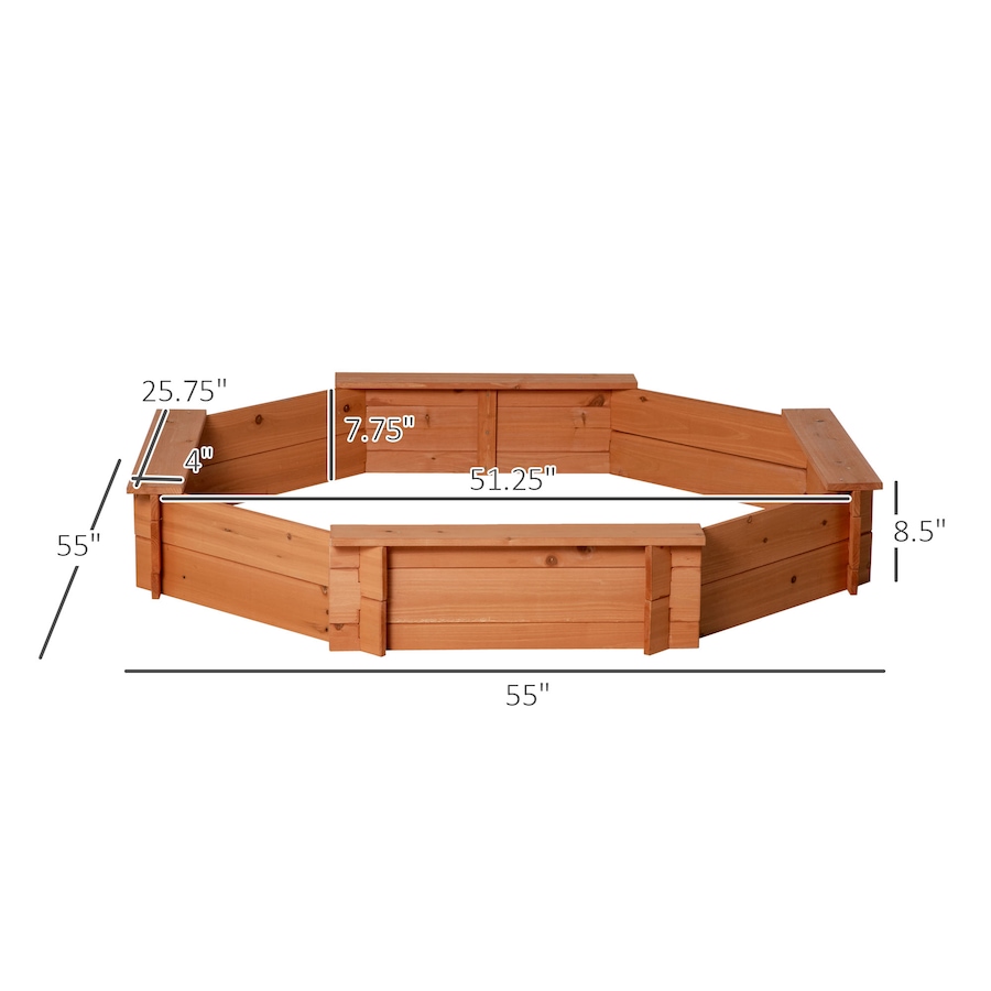 Image 947169_ALTMORE3.jpg, Product 947-169 / Price $119.99, Outsunny Wooden Kids Sandbox with Cover and Seat for Outdoor, Red from Outsunny on TSC.ca's Home & Garden department