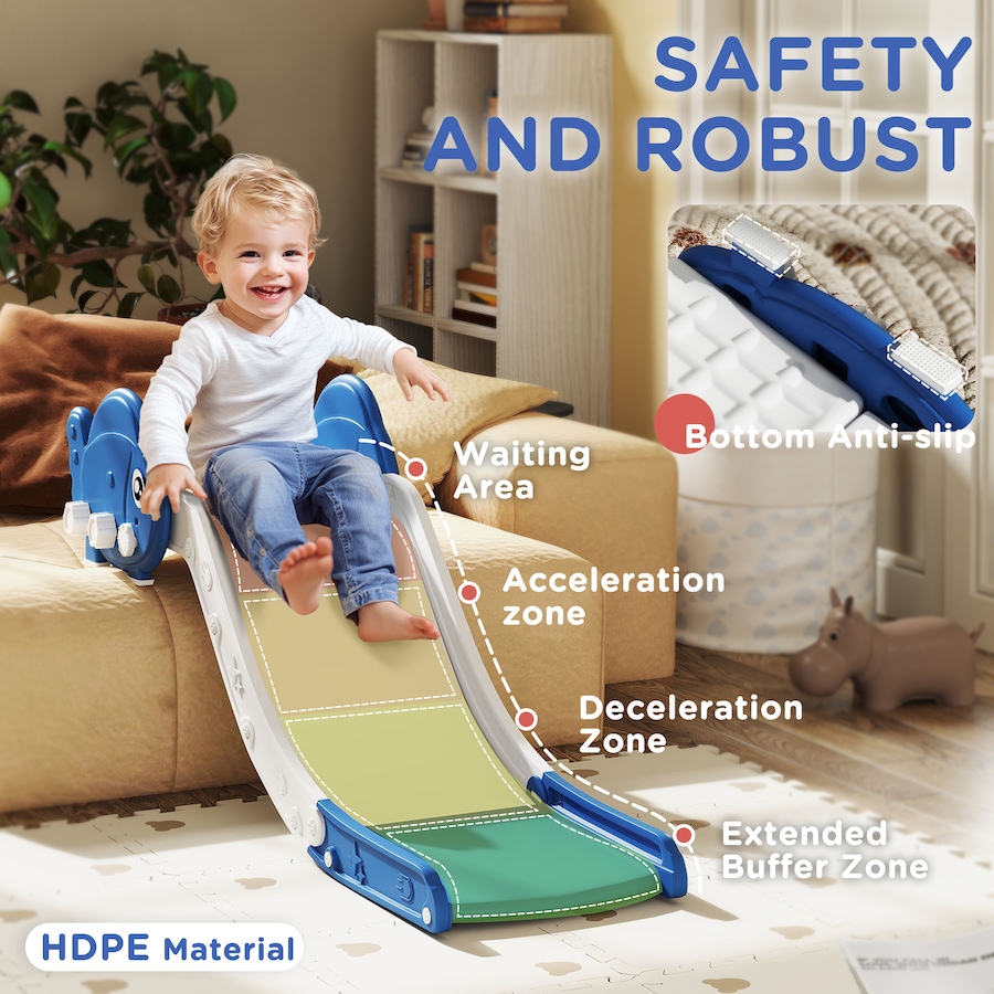 Image 947170_ALTMORE5.jpg, Product 947-170 / Price $72.51, Qaba Toddler Couch Slide for Bed, Sofa, Stairs, for 18-48 Months, Blue from Qaba on TSC.ca's Home & Garden department