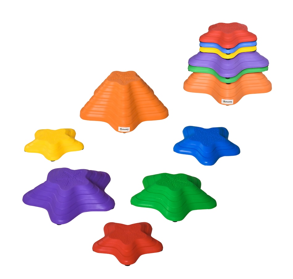 Image 947177.jpg, Product 947-177 / Price $29.99, Outsunny 6PCs Balance Stepping Stones for Kids, Stacking Obstacle Course from Outsunny on TSC.ca's Home & Garden department
