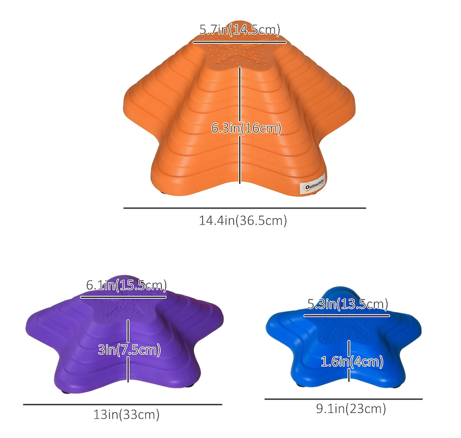 Image 947177_ALTMORE3.jpg, Product 947-177 / Price $29.99, Outsunny 6PCs Balance Stepping Stones for Kids, Stacking Obstacle Course from Outsunny on TSC.ca's Home & Garden department